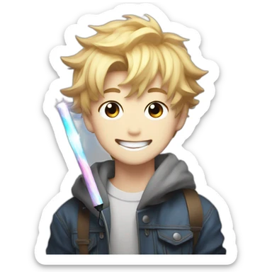 Light stick stray kids sticker