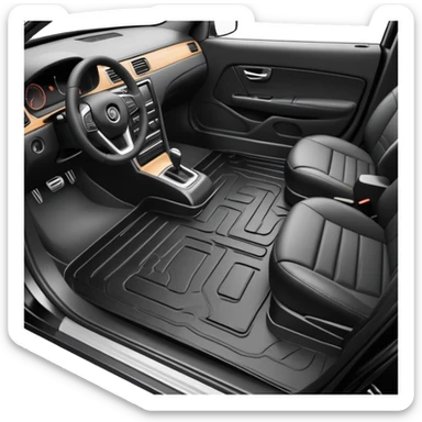 applying sound deadening material to car floor, first layer of vibration isolation sticker