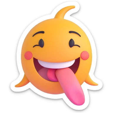 winking face with tongue sticker