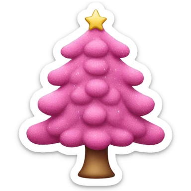 Pink Christmas tree sticker