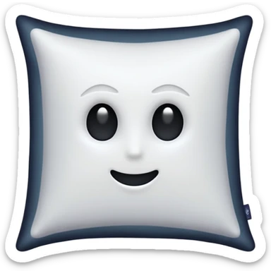 a pillow with dark aura coming out of it  sticker