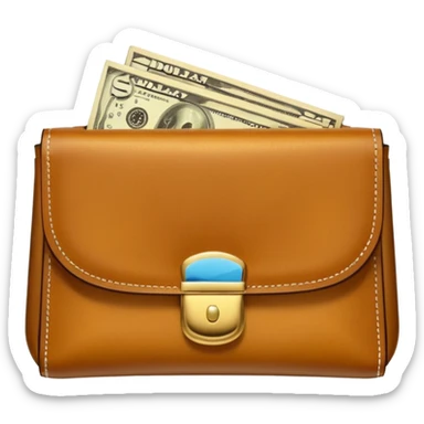 golden purse with wallet sticker