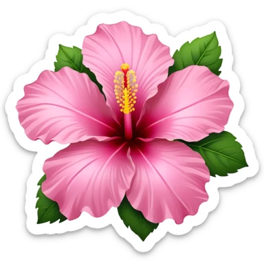 Give me a baby pink Hibiscus in the ios 18 emoji format sticker