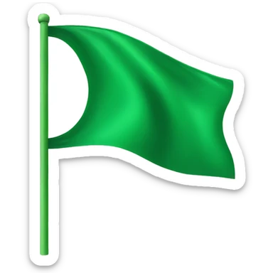 Green flag sticker