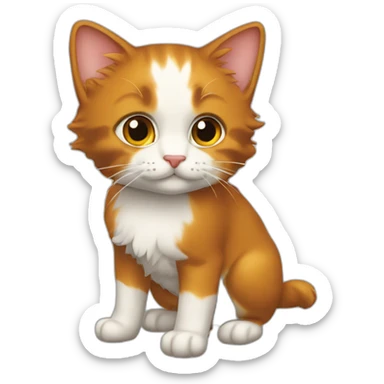Chat roux poil long sticker