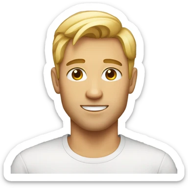 blonde guy no facial hair sticker
