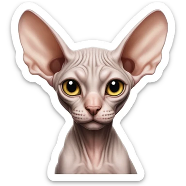 hairless sphynx cat sticker