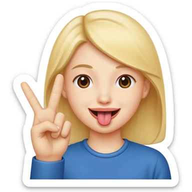 tongue out with 🤏 sticker