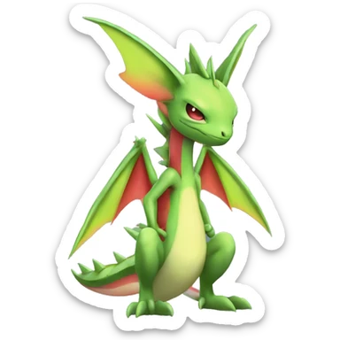Full body sharp edgy shiny punk colorful Fairy-Flygon-Scyther-grovyle sticker