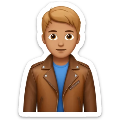 memoji face iphone: men, a solo hiker with carrying a few items, make it face only and wearing a jacket sticker