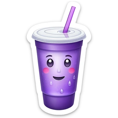 purple drink in styrofoam cup sticker