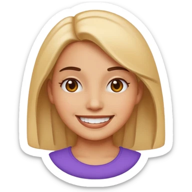 Tête jolie femme emoji sticker