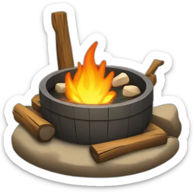 Campfire Hot Tub sticker