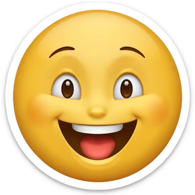 A 'LOL' emoji, expressing laughter sticker