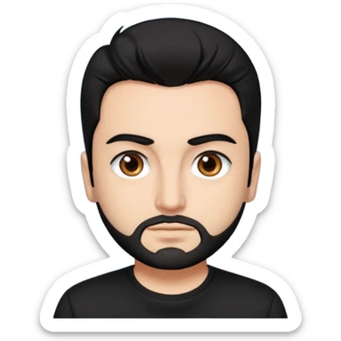 Chris Kirkpatrick brown eyes, black hair, black shirt sticker