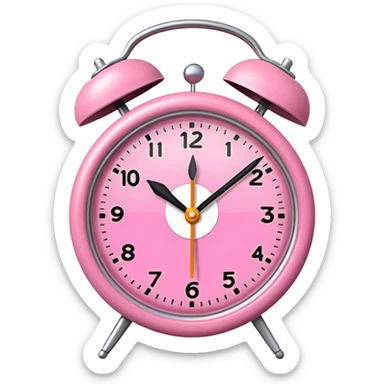 um DESPERTADOR minimalista ROSA sticker