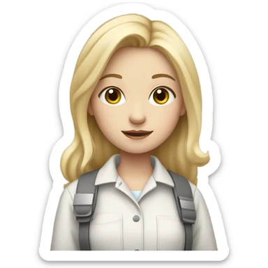 pale girl, blonde artist sticker