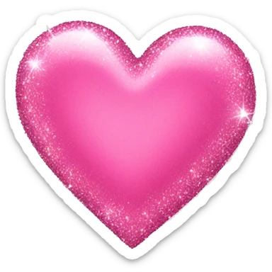 Pink heart with sparkle sticker