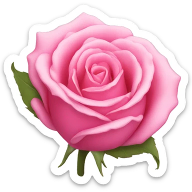 pink rose sticker