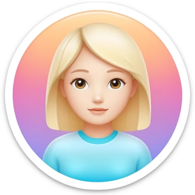 minimal abstract avatar for AI assistant,
soft rounded shape,
no human face,
friendly presence without personality bias,
neutral pastel gradient,
modern wellness AI aesthetic,
transparent background,
vector illustration
 sticker