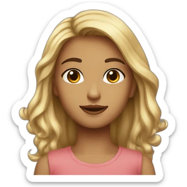 fille qui lève les yeux au ciel sticker