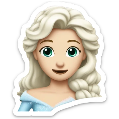 La reine des neiges en train de conduire une voiture sticker