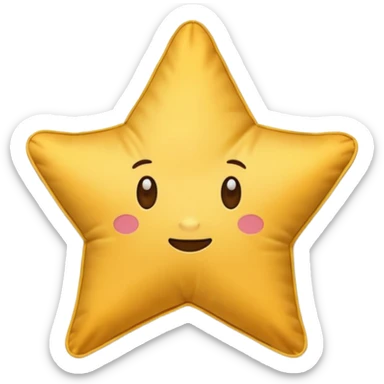 star shaped pillow sticker