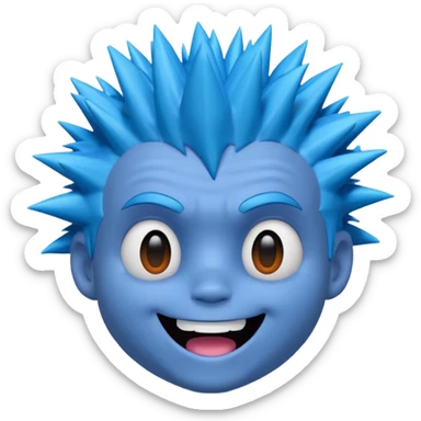 Jake E Boo 3d animated Head looking cool sticker