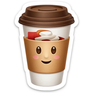 Coffee cup – paper cup with lid sticker