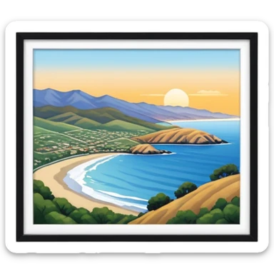 Central coast of California valley sticker
