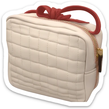 Quilted Box pouch make up bag  sticker