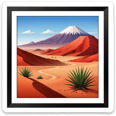 Atacama red desert sticker