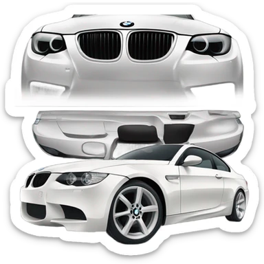 White bmw 2005 E92 335i  sticker