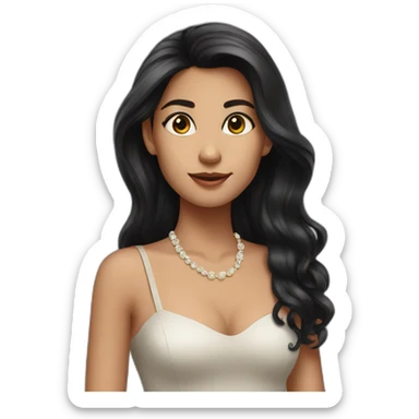 elegant-girl-in-dark-hair sticker