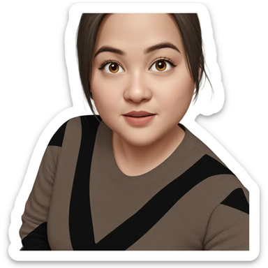 realistic portrait of girl sticker