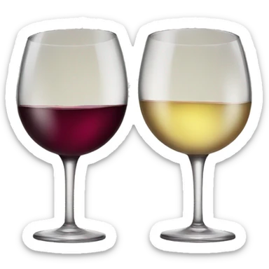 Two wine glasses sticker