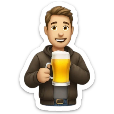 man-drinking-beer sticker