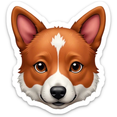 Red heeler dog face sticker