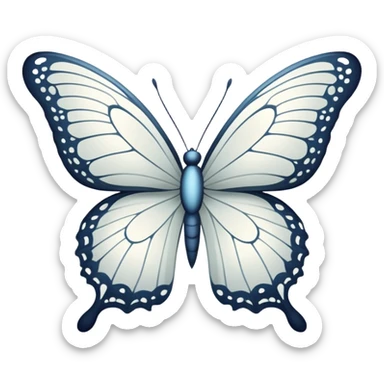 White butterfly  sticker