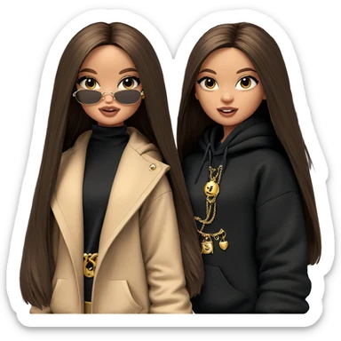 girl in hoodie with jewelry sticker