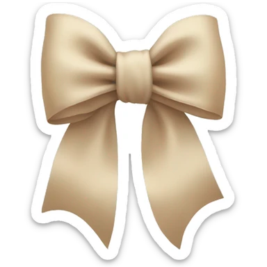 Beige bow sticker