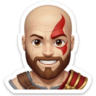 kratos smıle young sticker