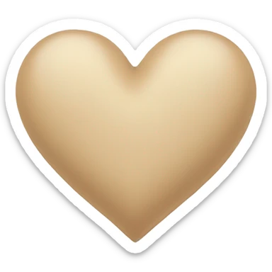 beige heart  sticker