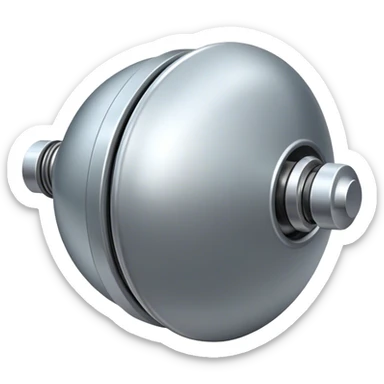 Mach 2 Kugeln die in der Mitte einen Zylinder haben der oben eine Gleise Verdichtung hat und oben abgerundet ist  sticker