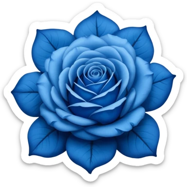 blue rose with eyes sticker