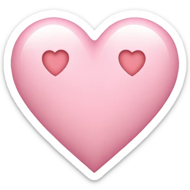 Light pink heart sticker