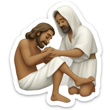 Jesus washes his disciple feet  sticker