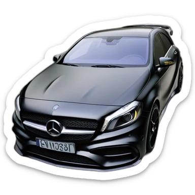 Mercedes a45 black edition one sticker