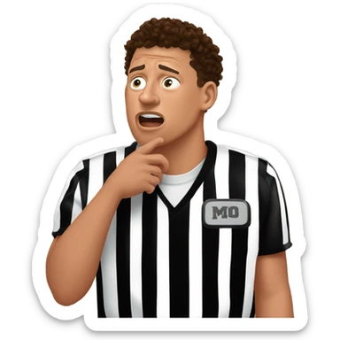 Patrick Mahomes crying to a referee  sticker