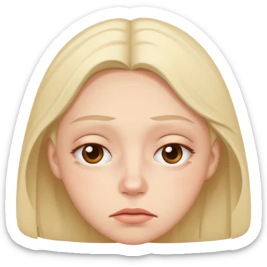 tired and exhausted with undereye bags sticker